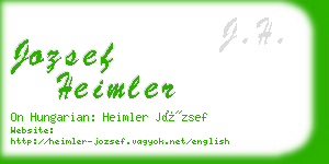 jozsef heimler business card